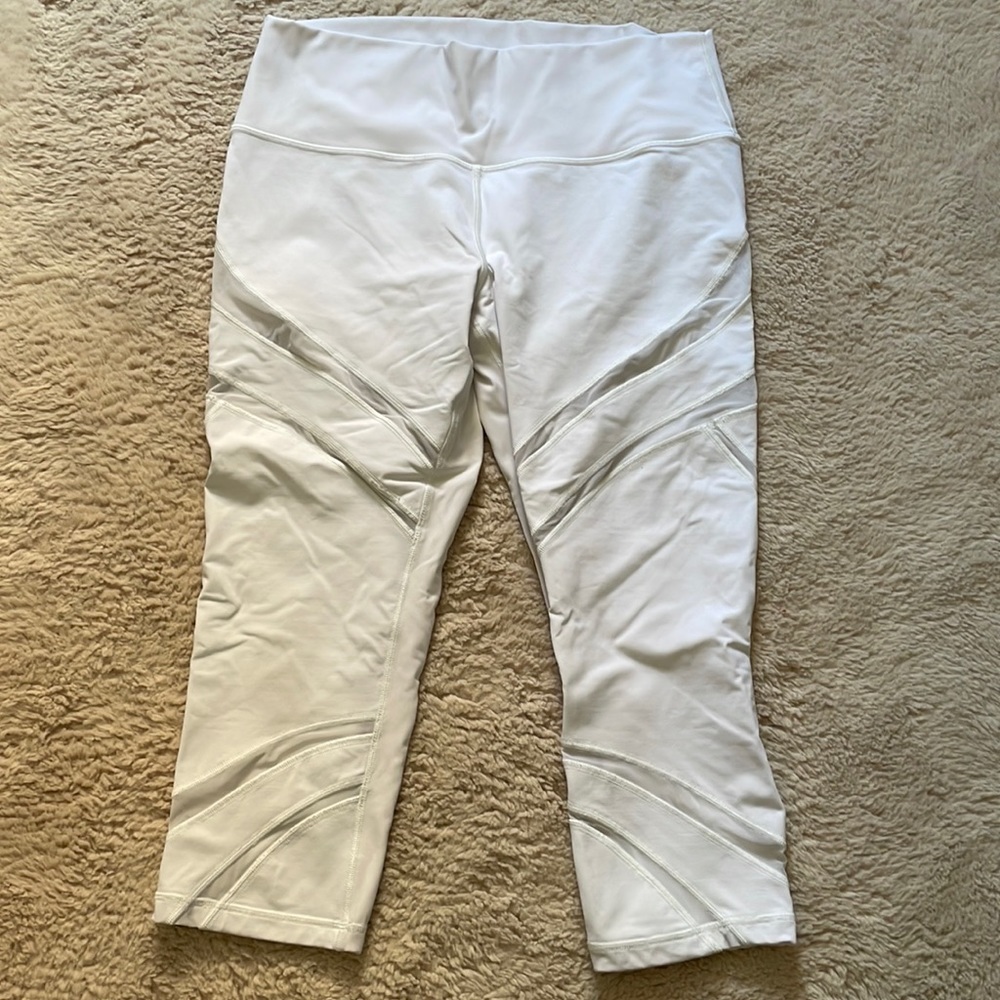 Lululemon cropped white leggings